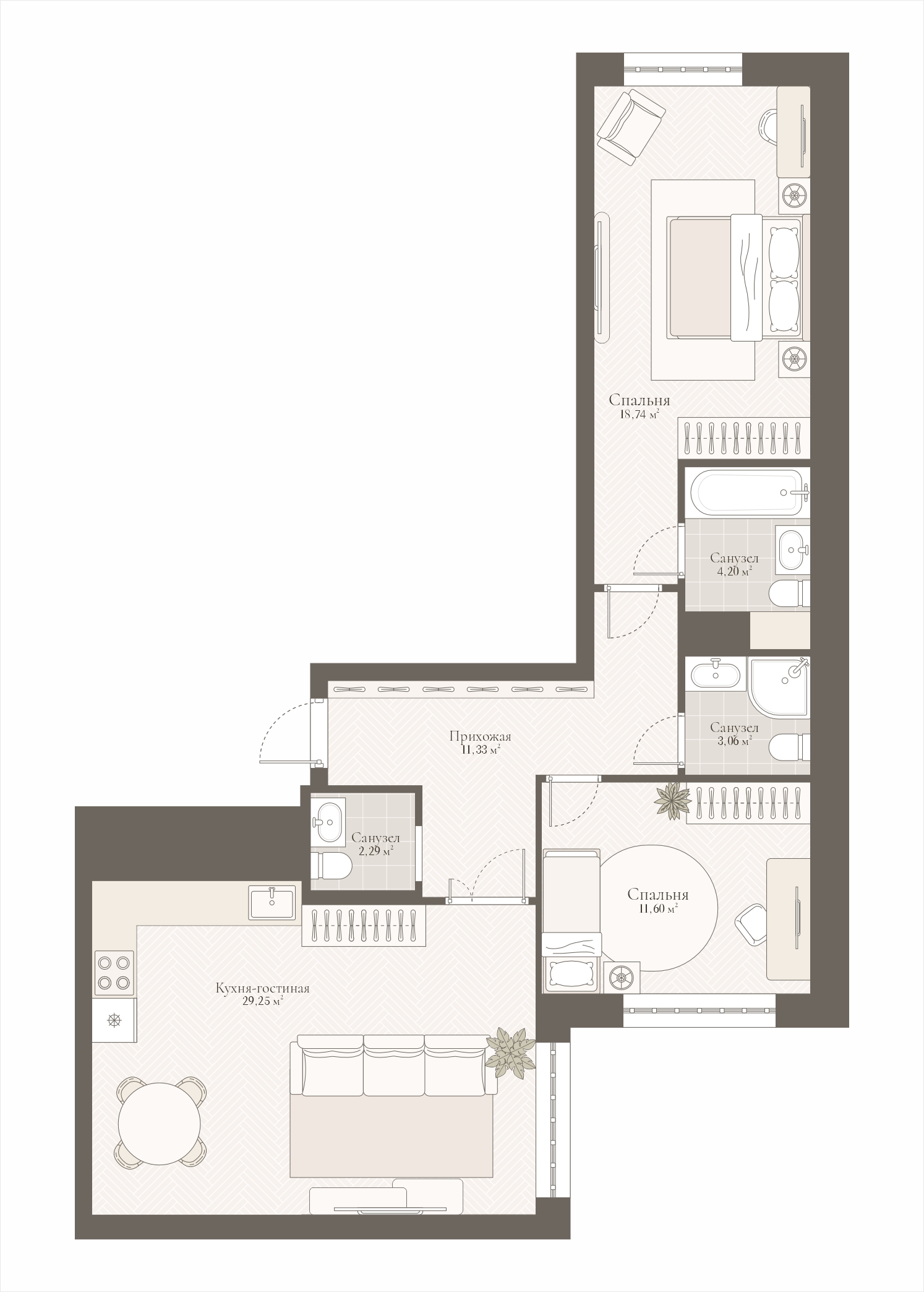 2-комн., 80.47 м², №8